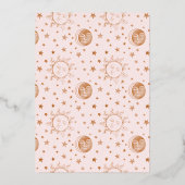 Invitation En Aluminium Au-dessus de la lune Boho Celestial fille Baby sho (Verso)