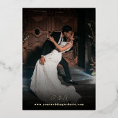 Invitation En Aluminium Auditeur Date Typographie Script Dark Faded Photo  (Verso)