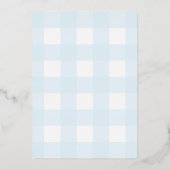Invitation En Aluminium Automne Citrouille Bleu En vichy Anniversaire Foil (Verso)