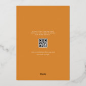 Invitation En Aluminium Automne Feuilles Cadre Automne QR Code Enregistrer (Verso)