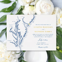 Avalon New Jersey Mariage Navy Bleu et Or