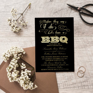 Invitation En Aluminium Avant Qu'Ils Ne Disent Que Moi, Faisons Un BBQ ! M