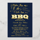 Invitation En Aluminium Avant Qu'Ils Ne Disent Que Moi, Faisons Un BBQ ! M (Recto)