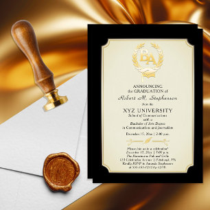 Invitation En Aluminium BA - Diplôme de licence ès lettres Diplômé de l'un