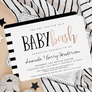 Invitation En Aluminium Baby Bash Baby Shower Couple