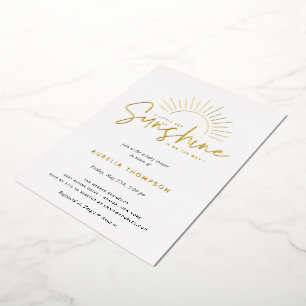 Invitation En Aluminium Baby Shower Bohème Sunshine