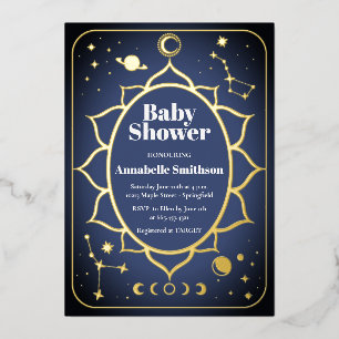 Invitation En Aluminium Baby shower Boho