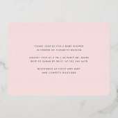 Invitation En Aluminium Baby shower Confetti rose vif Fêtons (Verso)