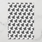 Invitation En Aluminium Baby shower d'abeilles (Verso)