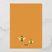 Invitation En Aluminium Baby shower d'abeilles (Verso)