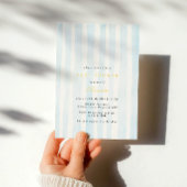 Invitation En Aluminium Baby shower d'aquarelle bleu minimal