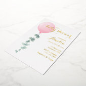 Invitation En Aluminium Baby shower d'aquarelle moderne (Rotation)