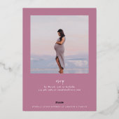 Invitation En Aluminium Baby shower de jardin papillon (Verso)