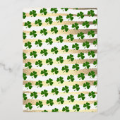 Invitation En Aluminium Baby shower de la Saint Patrick Merci réel (Verso)