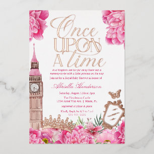 Invitation En Aluminium Baby Shower de Princesse Il était une Fois