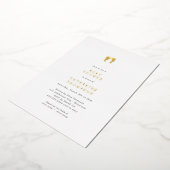 Invitation En Aluminium Baby shower d'empreintes or simples (Rotation)