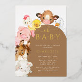 Invitation En Aluminium Baby shower des Buddies Barnyard (Recto)