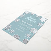 Invitation En Aluminium Baby shower d'hiver (Rotation)