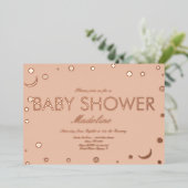 Invitation En Aluminium Baby Shower en Papier Aluminium Embossé Confiture  (Debout devant)