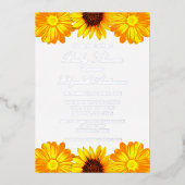 Invitation En Aluminium Baby shower floral de tournesol d'automne (Recto)