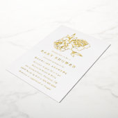 Invitation En Aluminium Baby shower Floral Or Moderne (Rotation)