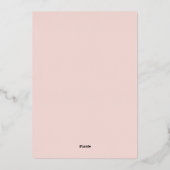 Invitation En Aluminium Baby shower floral Secret Garden (Verso)