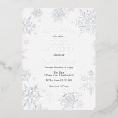 Invitation En Aluminium Baby shower Little Snowflake (Recto)