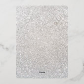 Invitation En Aluminium Baby shower Little Snowflake (Verso)