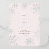 Invitation En Aluminium Baby shower Little Snowflake (Recto)