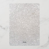 Invitation En Aluminium Baby shower Little Snowflake (Verso)