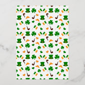 Invitation En Aluminium Baby shower moderne de la Saint Patrick de Leprech (Verso)