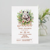 Invitation En Aluminium Baby shower Possum (Debout devant)