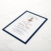 Invitation En Aluminium Baby shower pour Ancres nautiques (Rotation)