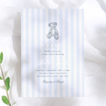 Baby-shower pour garçon sur le thème d'un ours en