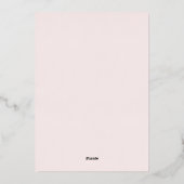 Invitation En Aluminium Baby shower rose vif simple réel (Verso)