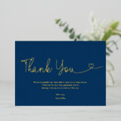 Invitation En Aluminium Baby shower Royal Blue Boy Script Coeur (Debout devant)