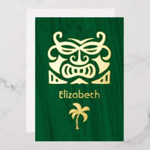 Invitation En Aluminium Baby Shower Rustique Tropical pour une Mariée