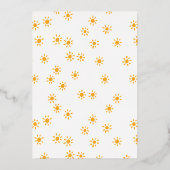 Invitation En Aluminium Baby shower soleil brillant Boho Sun Little Brothe (Verso)