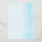 Invitation En Aluminium Baby shower vert d'aquarelle éléphant pour garçon (Verso)