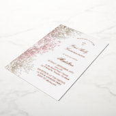 Invitation En Aluminium Baby's Breath flowers First Communion (Rotation)