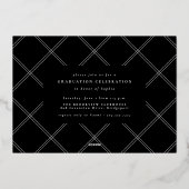 Invitation En Aluminium Baccalauréat en écriture simple et élégante (Verso)