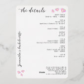 Invitation En Aluminium Bach & Boujee Diamond Glam Bachelorette Rose (Verso)