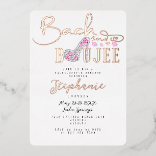 Invitation En Aluminium Bach & Boujee Diamond Glam Enterrement de Vie de J
