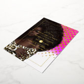 Invitation En Aluminium Bachelorette Afro Gold Foil (Rotation)