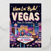 Invitation En Aluminium Bachelorette Bash Las Vegas (Recto)