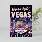 Invitation En Aluminium Bachelorette Bash Las Vegas (Debout devant)