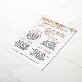 Invitation En Aluminium Bachelorette fleurie Chasse au trésor Jeu nuptiale (Rotation)