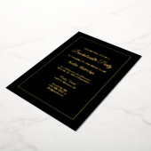 Invitation En Aluminium Bachelorette simple noire (Rotation)