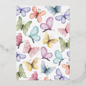 Invitation En Aluminium Baisers de papillon (Verso)