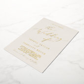 Invitation En Aluminium Baisse en or délicate | Ivory Le Mariage De (Rotation)